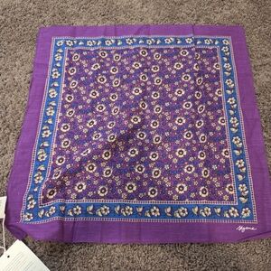 Sezane Purple and Blue Floral Scarf